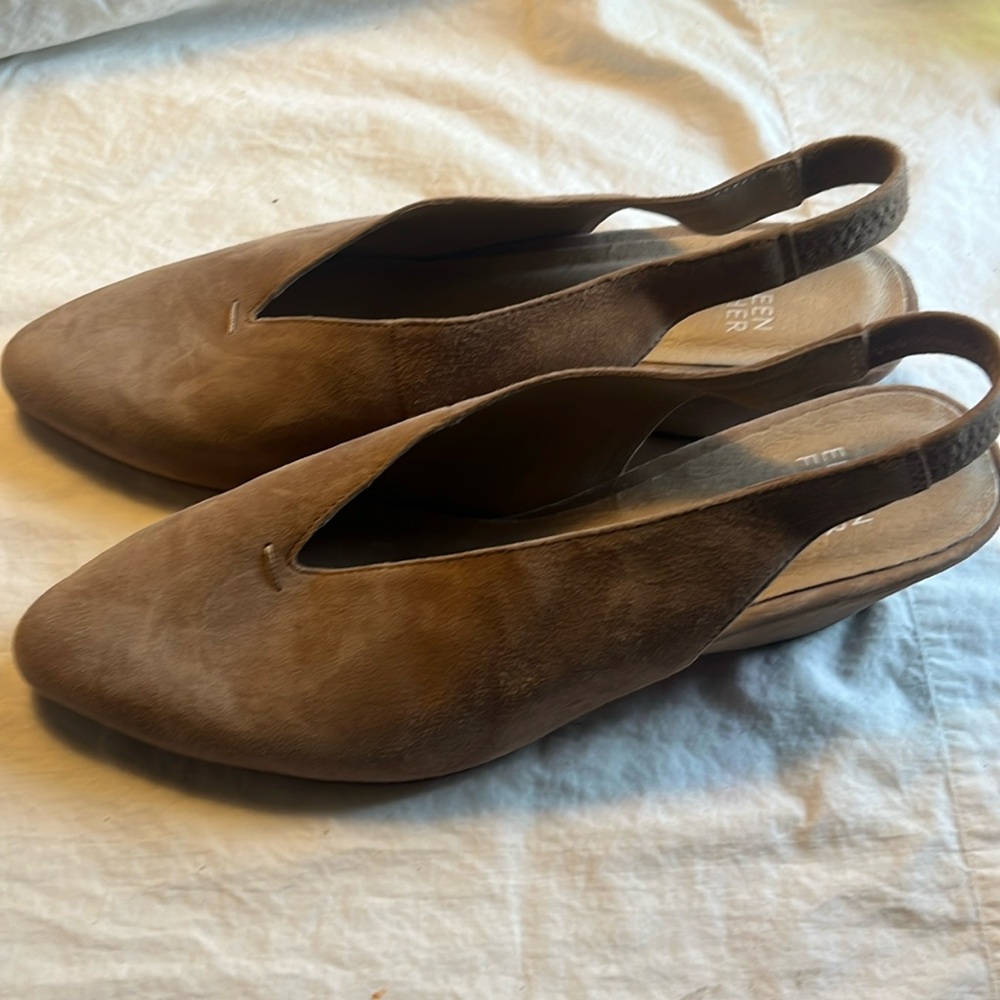 Eileen Fisher Gatwick Suede Slingback Wedge
